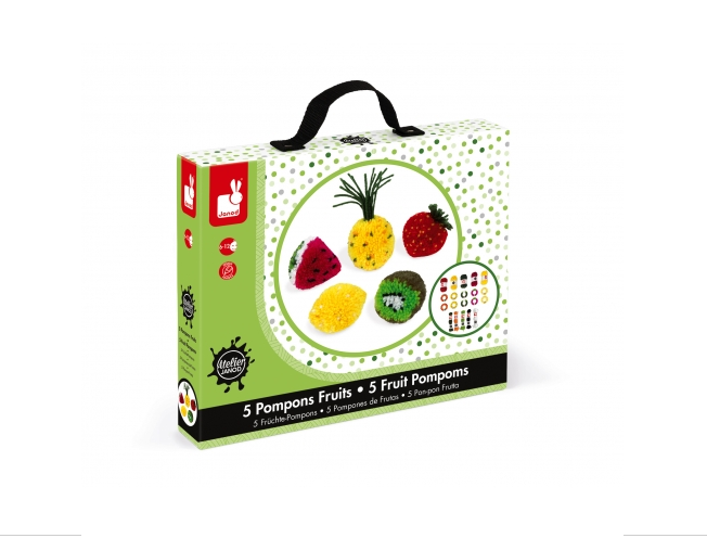 Janod 5 Fruit Pompoms Kit 