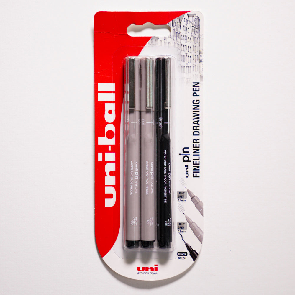 Uni-Ball 3pk Fineliner Drawing Pens