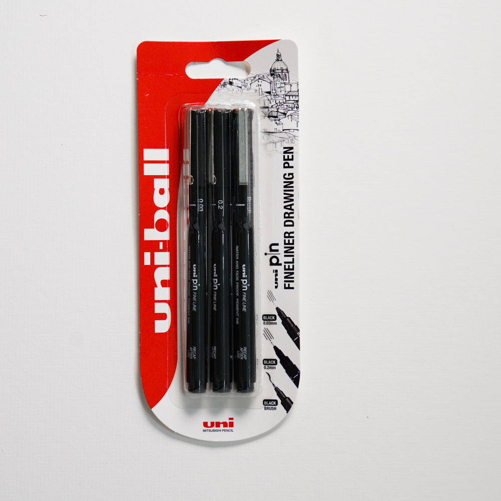 Uni Pin set 01 05 brush black