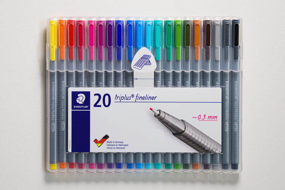Staedtler 20 Triplus Fineliner Pens 0.3mm