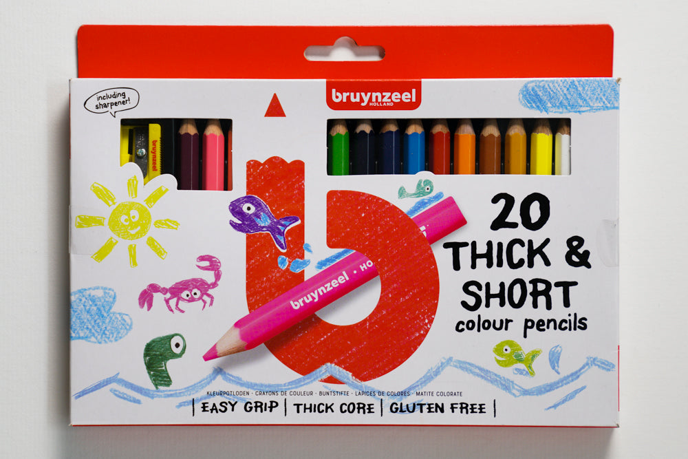 Bruynzeel 20 Short Thick Colour Pencils