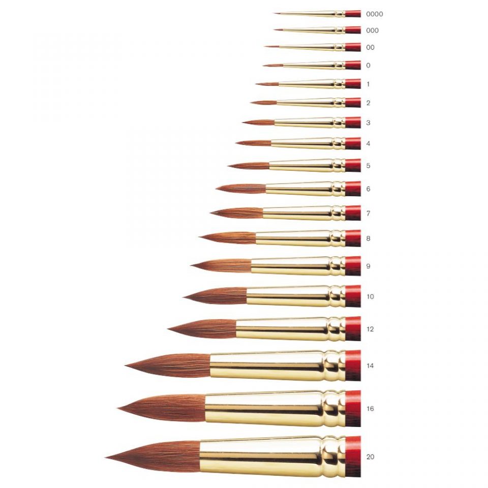 Winsor Newton Sceptre Gold Brushes Series 101- Round- Short Handle