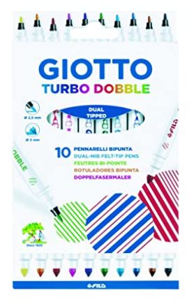 Giotto Turbo Dobble 10pc Felt Tip Pens 