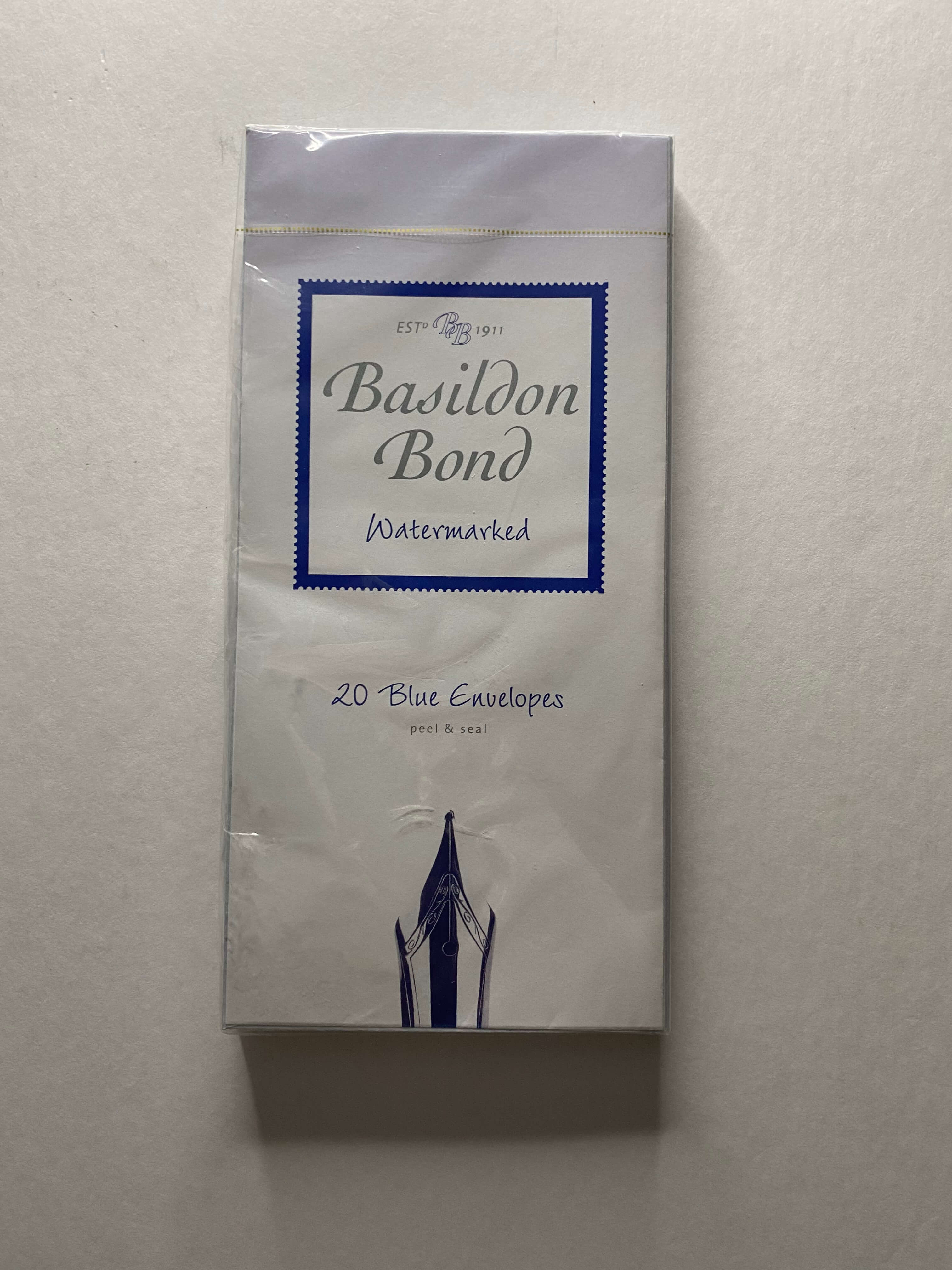 Basildon Bond Blue Watermarked Envelopes 89 x 187mm 