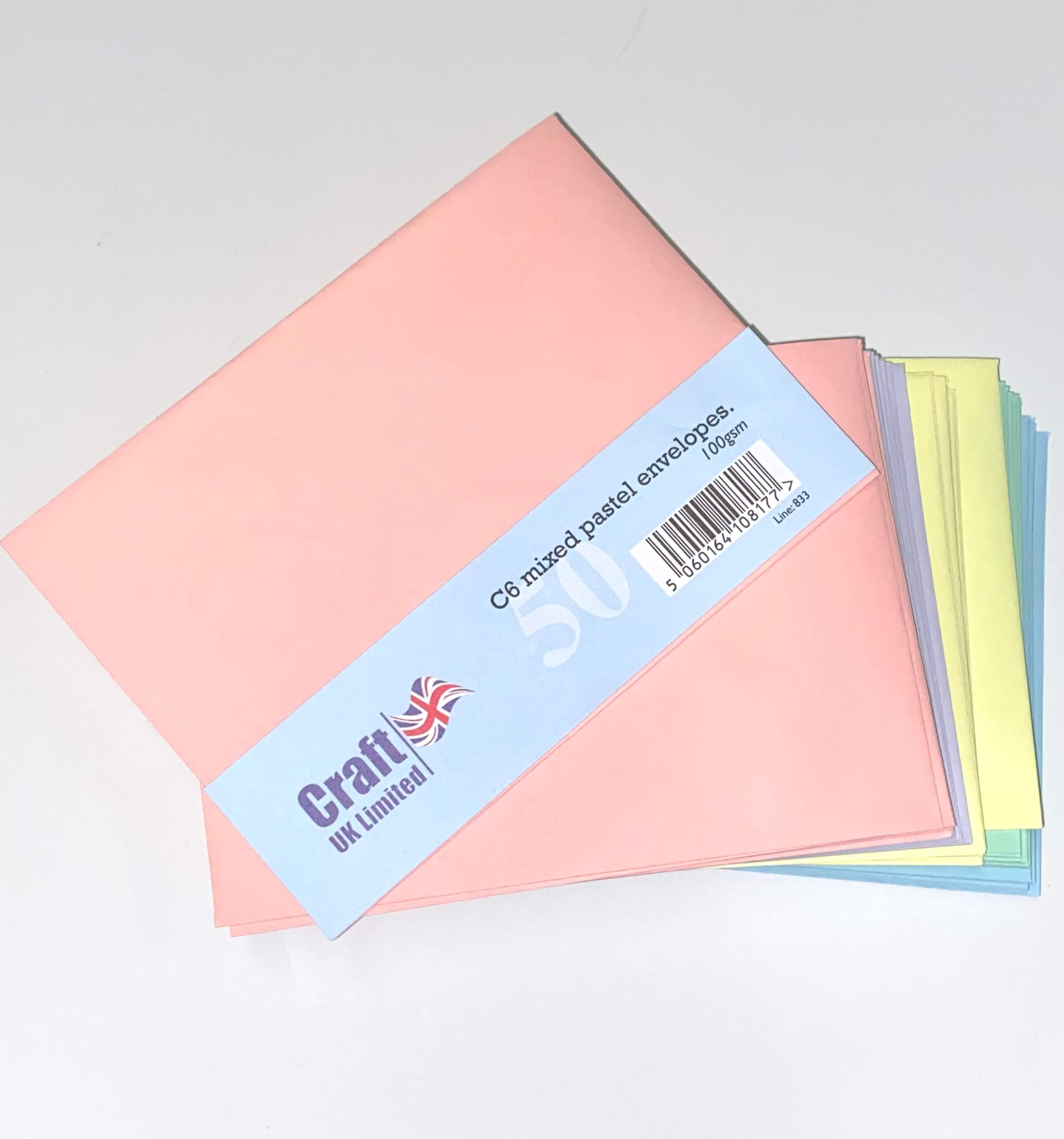 C6 Mixed Pastel Envelopes