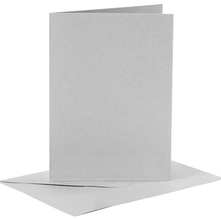 6 A6 Plain Cards and Matching Envelopes 